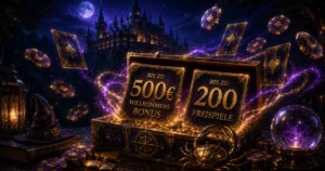 Betwarts Casino Bonuspaket mit Zaubertruhe, 500 € Willkommensbonus und 200 Freispielen