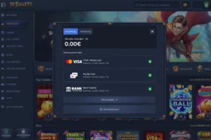 Betwarts Casino Einzahlung mit Visa, Mastercard, Banküberweisung und weiteren Zahlungsmethoden
