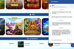 Dolfwin Casino Live-Chat mit Kundensupport, deutschsprachigem Kundenservice und schneller Hilfe für Spieler direkt auf der Website.
